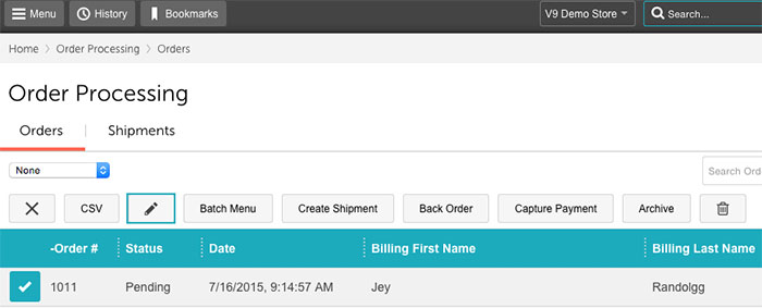 Order Processing