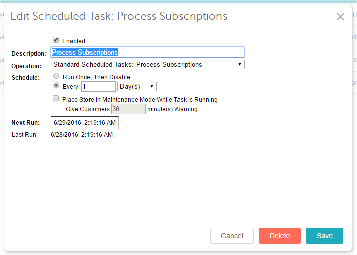 Manage Subscriptions