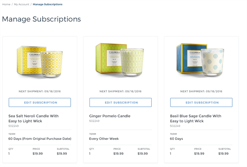 Manage Subscriptions