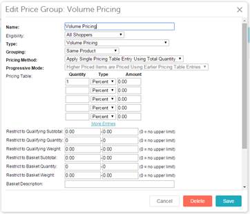 Volume Pricing