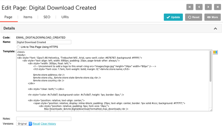 Email Template