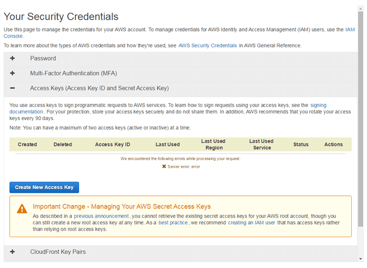 Security Credentials
