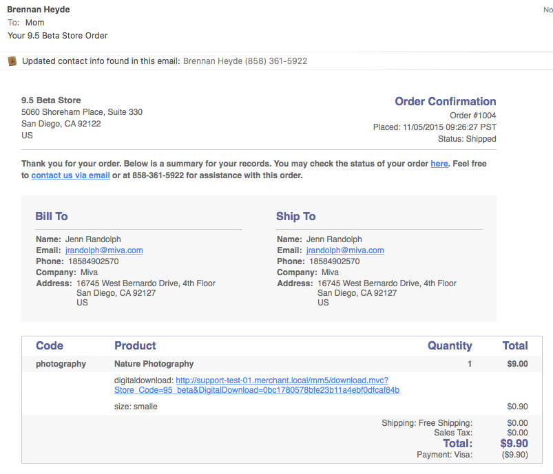 Email Example