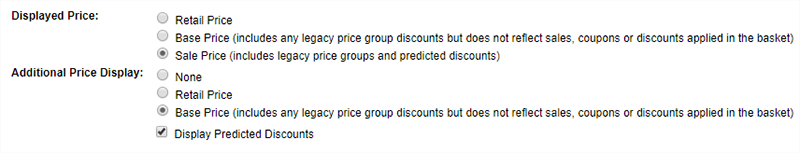 Display Predicted Discount