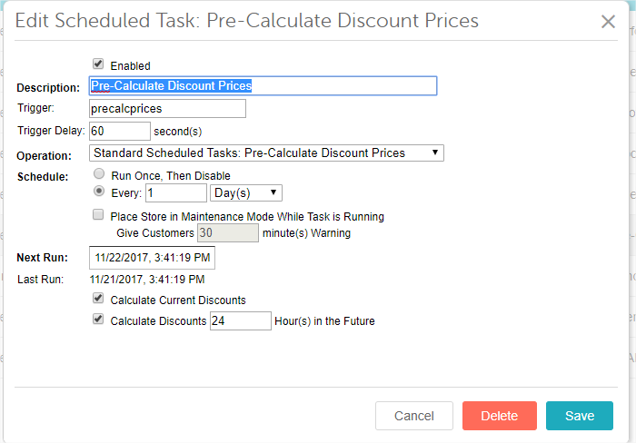 Pre Calculate Discount